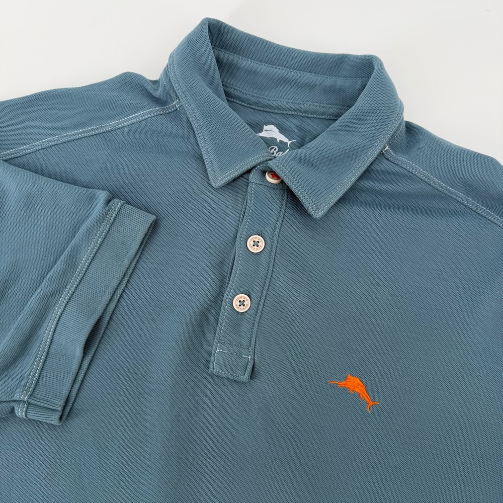 Tommy Bahama Men's Tropicool IslandZone Piqué Polo Shirt-Small- Color Polar Sky